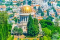 Shrine of the Bab at Bahai gardens in Haifa, Israel Royalty Free Stock Photo