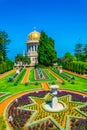 Shrine of the Bab at Bahai gardens in Haifa, Israel Royalty Free Stock Photo