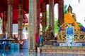 Shrine in buddhist temple at Damnoen Saduak Floating Market, Thailand Royalty Free Stock Photo