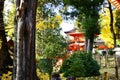 The shrine complex of Kasuga-taisha in a leafy environment