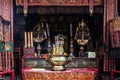 Shrine detail inside chinese a-ma temple in macau china Royalty Free Stock Photo