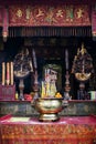 Shrine detail inside chinese a-ma temple in macau china Royalty Free Stock Photo