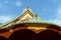 Shrine eaves of Kanda Myojin in Kanda district, Tokyo, Japan Royalty Free Stock Photo