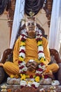 Shrine at ISKCON temple in New Delhi, India Royalty Free Stock Photo