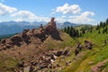 Shrine Mountains on Shrine Pass Trail in Vail, Colorado, USA Royalty Free Stock Photo