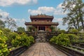 Shrine pavilion in Imperial Khai Dinh Tomb in Hue, Vietnam Royalty Free Stock Photo