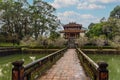 Shrine pavilion in Imperial Khai Dinh Tomb in Hue, Vietnam Royalty Free Stock Photo