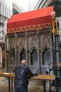 The Shrine of St Alban, Britain& x27;s first martyr, in St Albans Cathedral, England.. Royalty Free Stock Photo