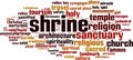 Shrine word cloud Royalty Free Stock Photo