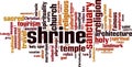 Shrine word cloud Royalty Free Stock Photo