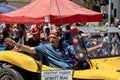 Shriners in tiny cars in the Huntington Beach Independence Day Parade