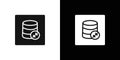 Shrink database icon Flat line illustration