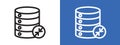 Shrink database logo sign set vector outline