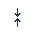 shrink icon vector from arrows concept. Thin line illustration of shrink editable stroke. shrink linear sign for use on web and