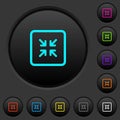 Shrink object dark push buttons with color icons