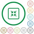 Shrink object flat icons with outlines