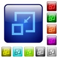 Shrink window color square buttons