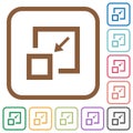 Shrink window simple icons