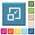 Shrink window white icons on edged square buttons