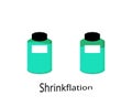 Shrinkflation is the reduction in the size of a product in response to rising production costs or market competition