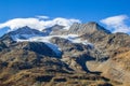 Shrinking Glacier on Alps Mountain