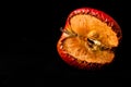 Shrivel red apple