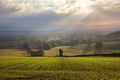 Shropshire landscape in Autumn from Clee Hill Royalty Free Stock Photo