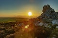 Shropshire landscape at sunset Royalty Free Stock Photo