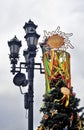 Shrovetide Pancake week decorations in Moscow