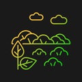 Shrubland gradient vector icon for dark theme