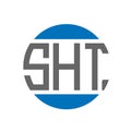 SHT letter logo design on white background. SHT creative initials circle logo concept. SHT letter design Royalty Free Stock Photo