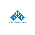 SHT letter logo design on WHITE background. SHT creative initials letter logo concept. SHT letter design Royalty Free Stock Photo