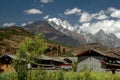 Shu He, China: Farmhouses and Mountains Royalty Free Stock Photo