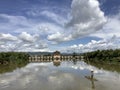 The Shuanglong Bridge is located on the Lujiang River and Tachong River Royalty Free Stock Photo