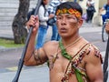 Shuar folk dancer, Ecuador