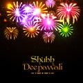 Shubh Deepawali celebration fireworks background.