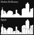 Shubra El-Kheima, Egypt city silhouette