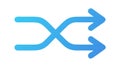Shuffle arrows icon for random order or mixed content, vector design Generative AI Royalty Free Stock Photo