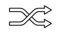 Shuffle Arrows Icon, Random Playback Control, vector design Generative AI Royalty Free Stock Photo