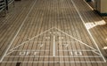 A shuffle-board playing surface on a cruise ship. Royalty Free Stock Photo