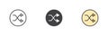 Shuffle button different style icon set