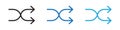 Shuffle icon thin line illustration Royalty Free Stock Photo