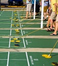 Shuffleboard Game Starting Royalty Free Stock Photo