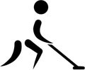 Shuffleboard man icon Royalty Free Stock Photo