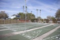 Shuffleboard tables in the florida sun Royalty Free Stock Photo