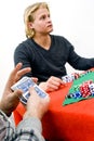 Shuffling Poker Cards Royalty Free Stock Photo