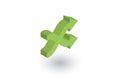 Shufle, mix, random, intersecting arrow isometric flat icon. 3d vector