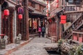 Shuhe, Lijiang, UNESCO World Heritage Site. On the street of the ancient town. Royalty Free Stock Photo