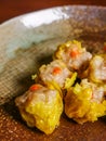 Shumai a Dim Sum Chinese dumplings food Royalty Free Stock Photo