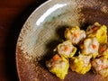 Shumai a Dim Sum Chinese dumplings food Royalty Free Stock Photo